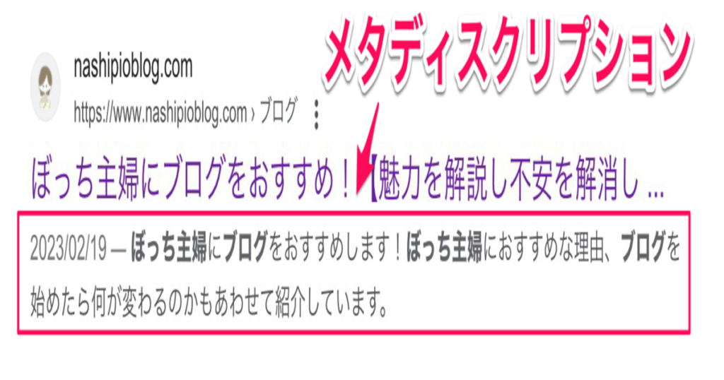 メタディスクリプション　解説